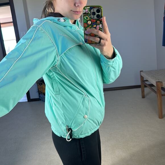 Burton: Retro Turquoise Ski/ Snowboard Jacket - Picture 2 of 7